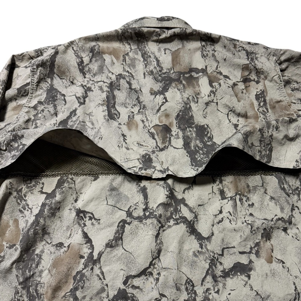 Woolrich Outdoor Guide Long Sleeve Shirt Men's Large Natural Gear Camo Vented - Picture 9 of 12